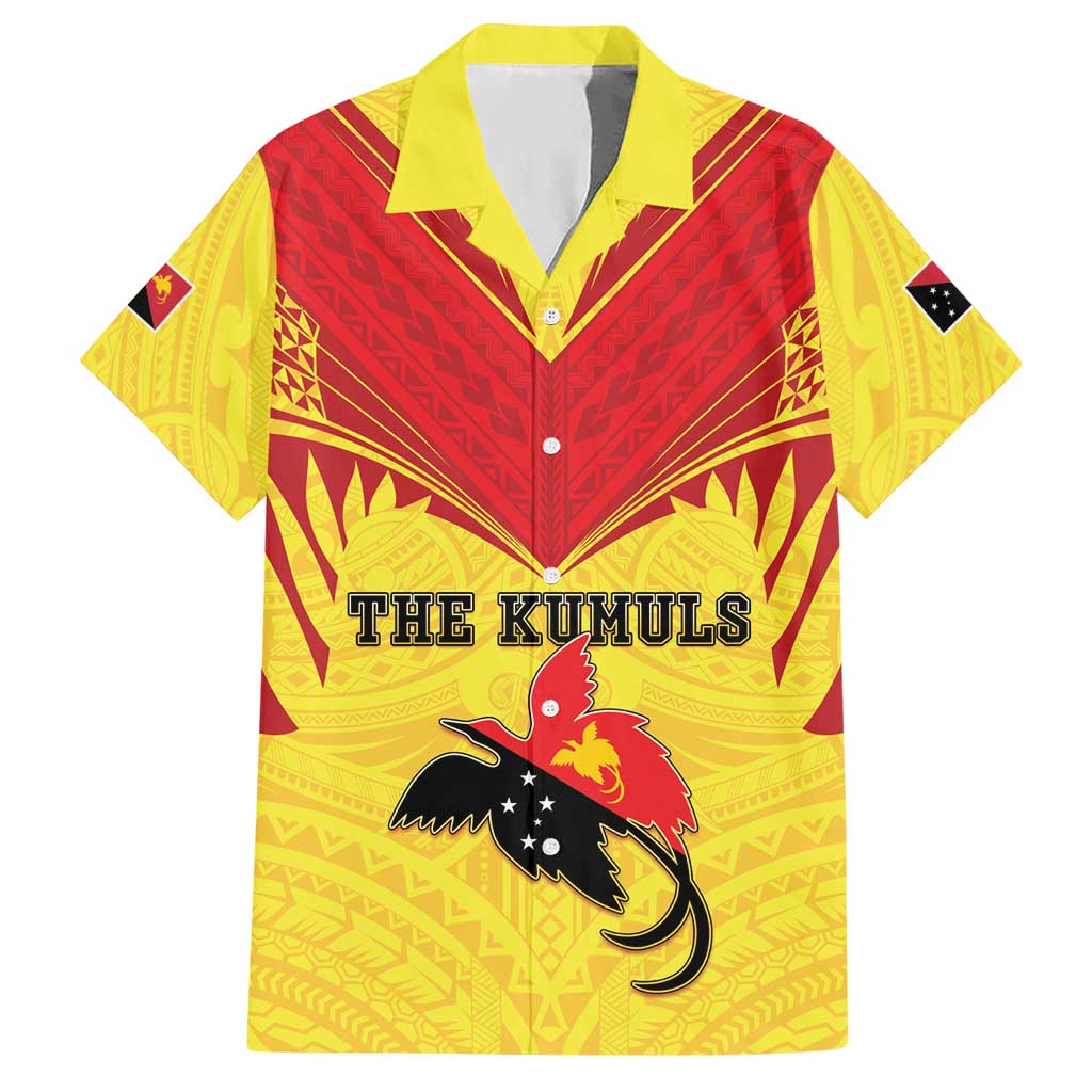 Papua New Guinea Rugby Custom Hawaiian Shirt Kumuls Heritage LT05 Yellow - Polynesian Pride