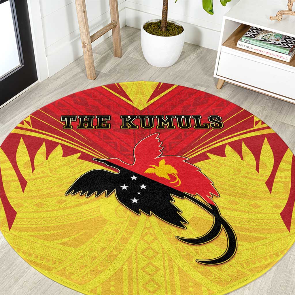 Papua New Guinea Rugby Round Carpet Kumuls Heritage
