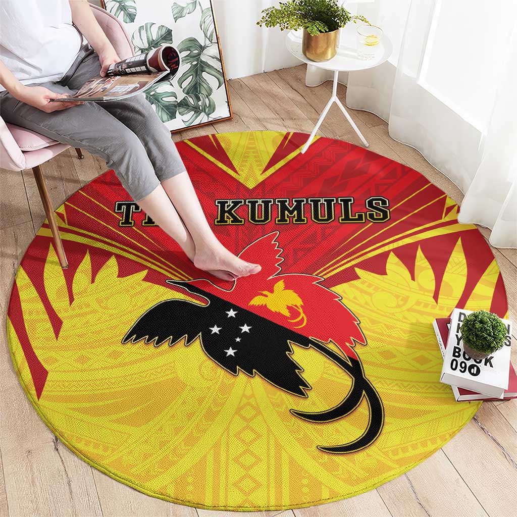 Papua New Guinea Rugby Round Carpet Kumuls Heritage