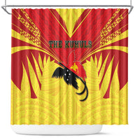 Papua New Guinea Rugby Shower Curtain Kumuls Heritage