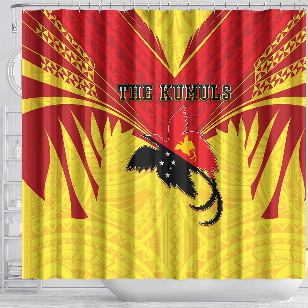 Papua New Guinea Rugby Shower Curtain Kumuls Heritage