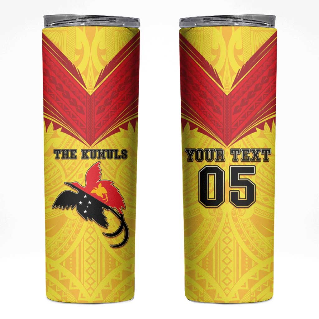 Papua New Guinea Rugby Custom Skinny Tumbler Kumuls Heritage