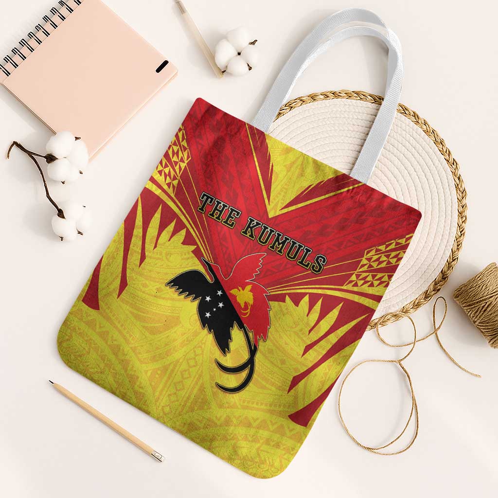 Papua New Guinea Rugby Tote Bag Kumuls Heritage LT05 White Strap One Size Yellow - Polynesian Pride