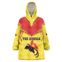 Papua New Guinea Rugby Custom Wearable Blanket Hoodie Kumuls Heritage LT05 One Size Yellow - Polynesian Pride