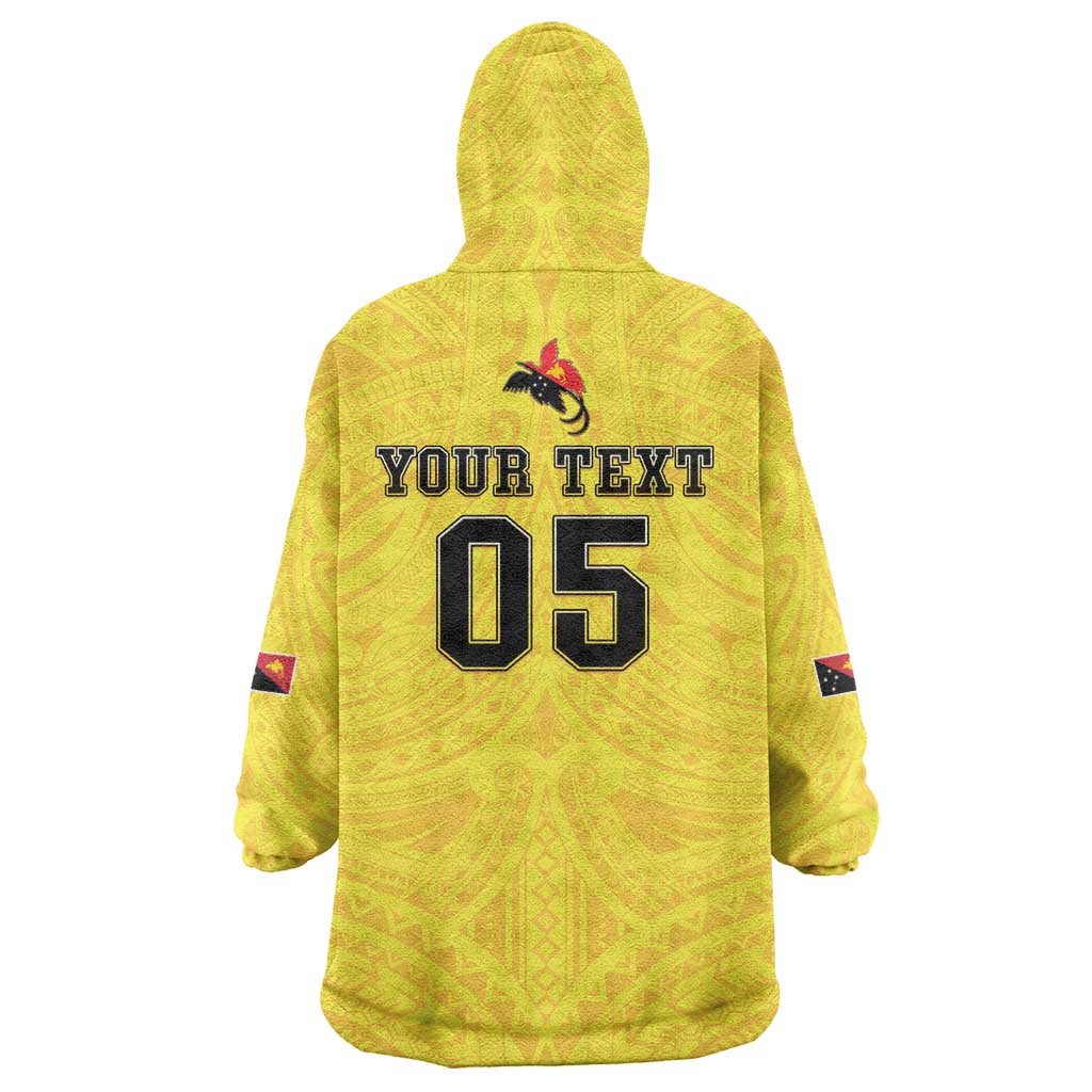 Papua New Guinea Rugby Custom Wearable Blanket Hoodie Kumuls Heritage LT05 - Polynesian Pride