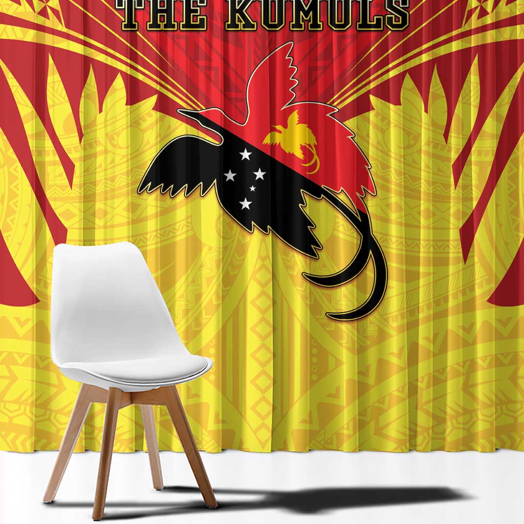 Papua New Guinea Rugby Window Curtain Kumuls Heritage
