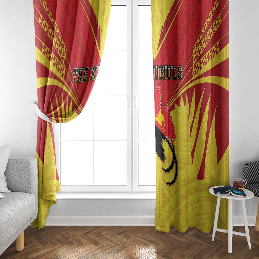 Papua New Guinea Rugby Window Curtain Kumuls Heritage