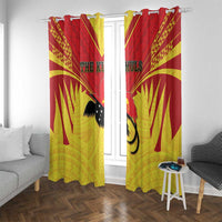 Papua New Guinea Rugby Window Curtain Kumuls Heritage