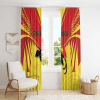 Papua New Guinea Rugby Window Curtain Kumuls Heritage