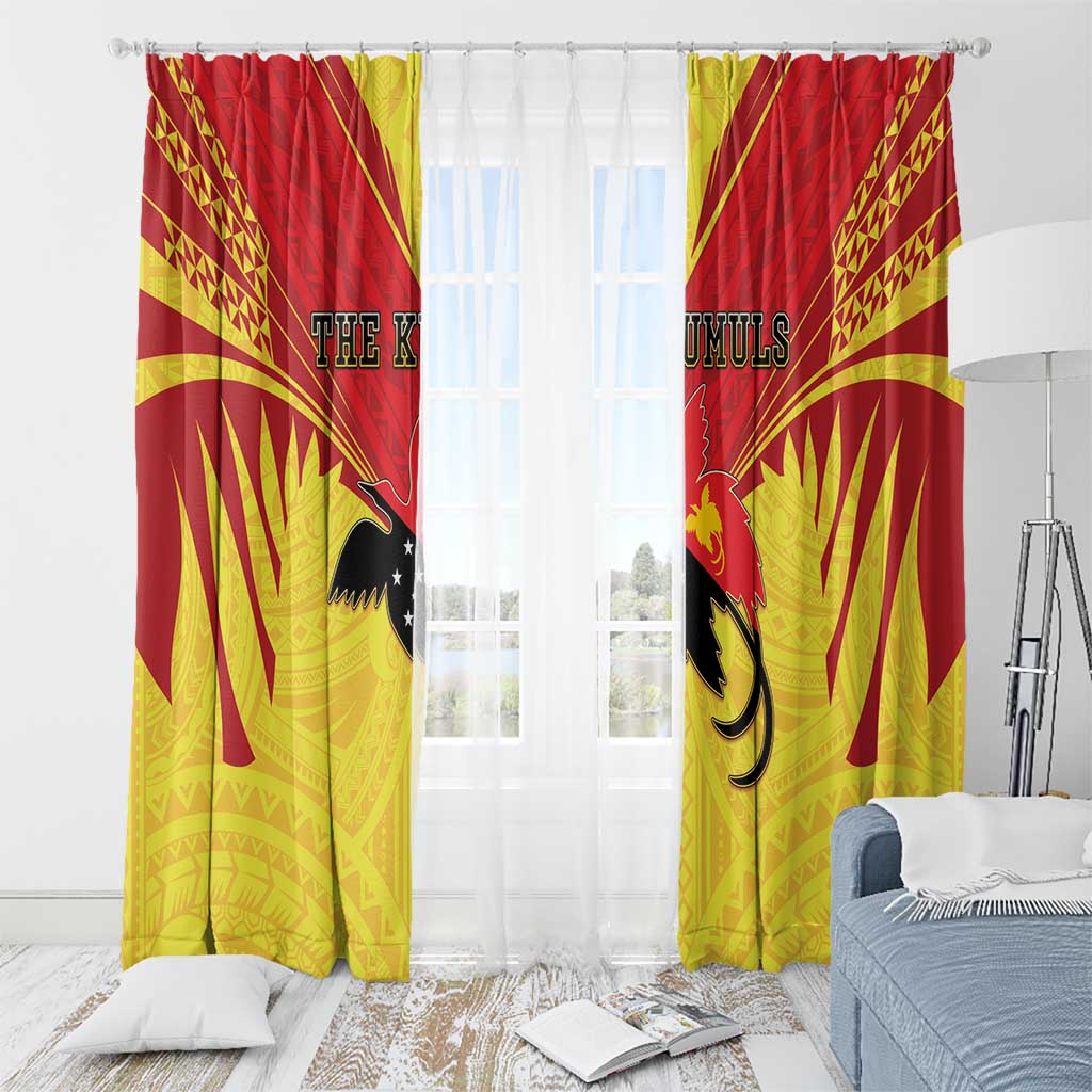Papua New Guinea Rugby Window Curtain Kumuls Heritage
