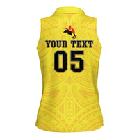 Papua New Guinea Rugby Custom Women Sleeveless Polo Shirt Kumuls Heritage LT05 - Polynesian Pride