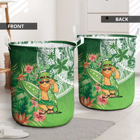 Aloha Hawaii St Patrick's Day Laundry Basket Polynesian Style
