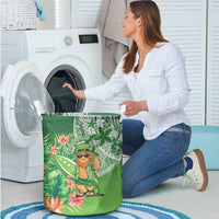 Aloha Hawaii St Patrick's Day Laundry Basket Polynesian Style