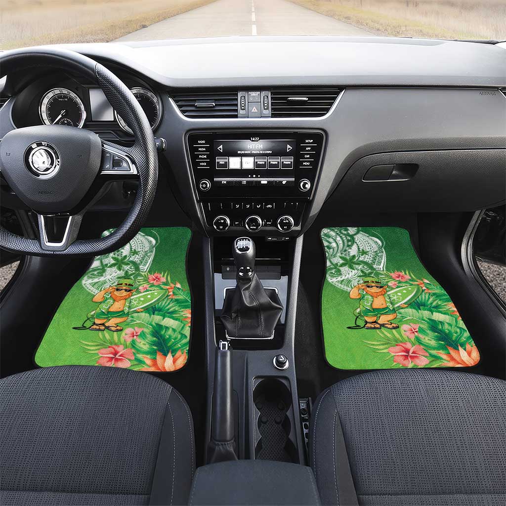 Aloha Hawaii St Patrick's Day Car Mats Polynesian Style