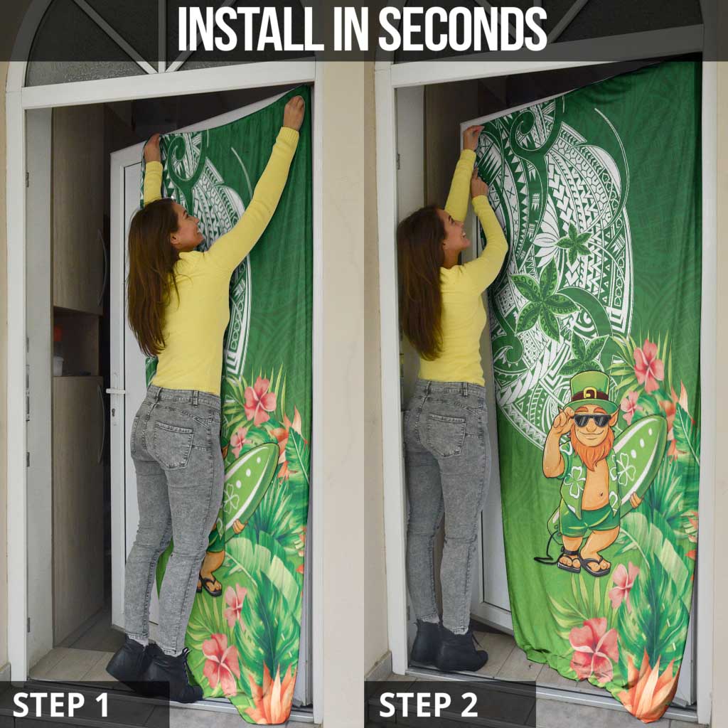 Aloha Hawaii St Patrick's Day Door Cover Polynesian Style