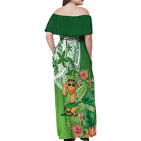 Aloha Hawaii St Patrick's Day Family Matching Off Shoulder Maxi Dress and Hawaiian Shirt Polynesian Style LT05 - Polynesian Pride