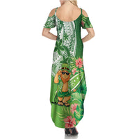 Aloha Hawaii St Patrick's Day Family Matching Summer Maxi Dress and Hawaiian Shirt Polynesian Style LT05 - Polynesian Pride
