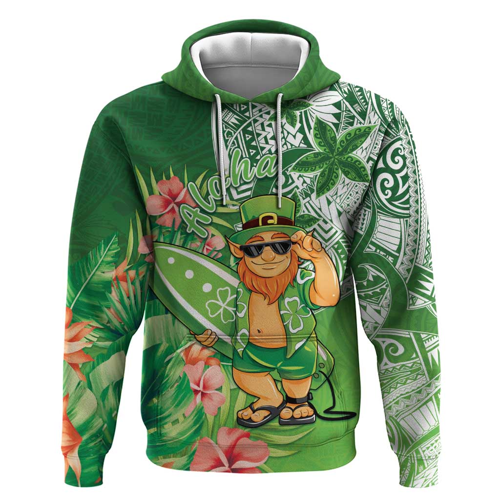 Aloha Hawaii St Patrick's Day Hoodie Polynesian Style