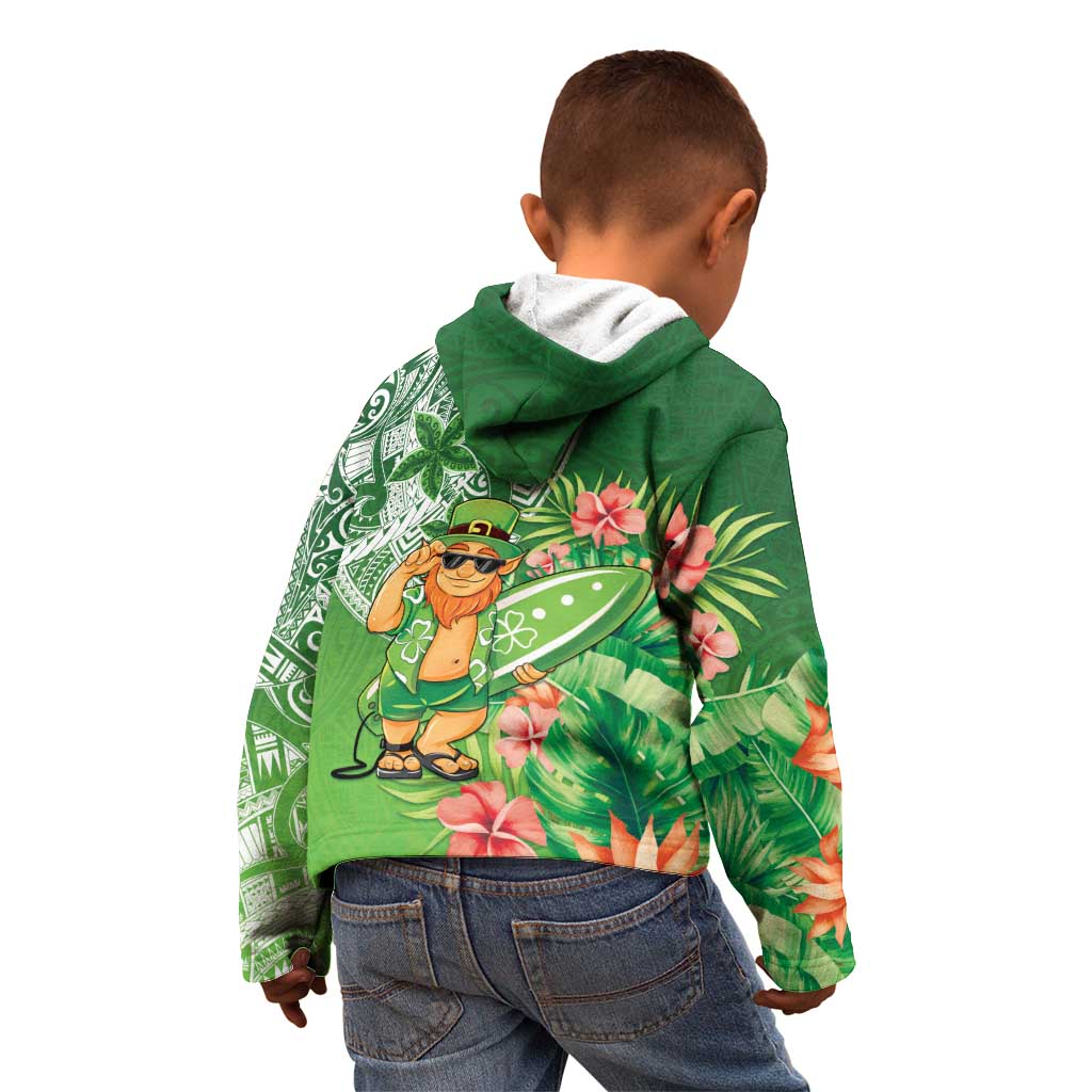 Aloha Hawaii St Patrick's Day Kid Hoodie Polynesian Style