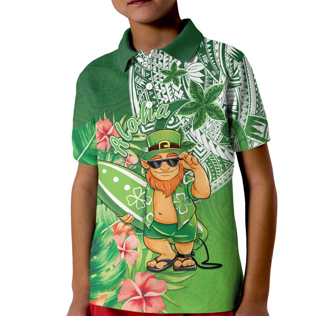 Aloha Hawaii St Patrick's Day Kid Polo Shirt Polynesian Style LT05 Kid Green - Polynesian Pride