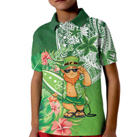 Aloha Hawaii St Patrick's Day Kid Polo Shirt Polynesian Style LT05 Kid Green - Polynesian Pride