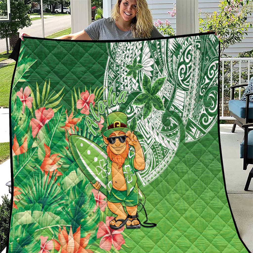 Aloha Hawaii St Patrick's Day Quilt Polynesian Style