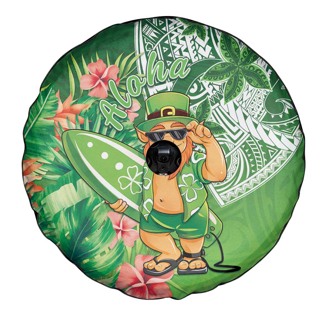 Aloha Hawaii St Patrick's Day Spare Tire Cover Polynesian Style