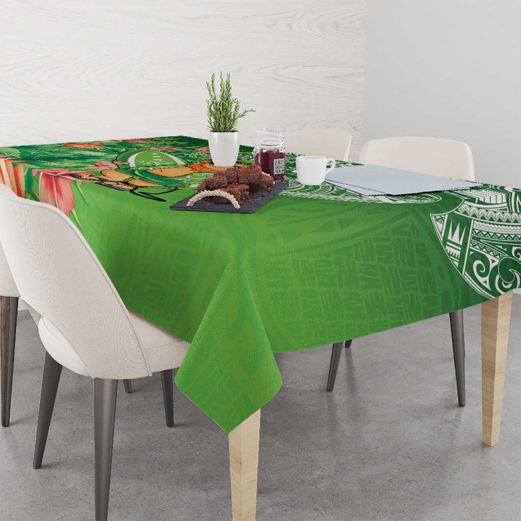 Aloha Hawaii St Patrick's Day Tablecloth Polynesian Style