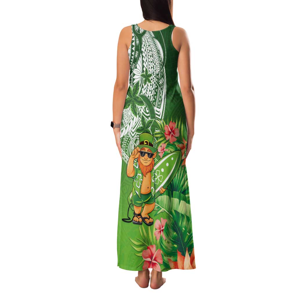 Aloha Hawaii St Patrick's Day Tank Maxi Dress Polynesian Style