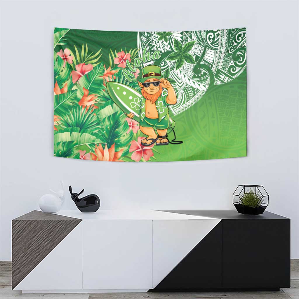 Aloha Hawaii St Patrick's Day Tapestry Polynesian Style