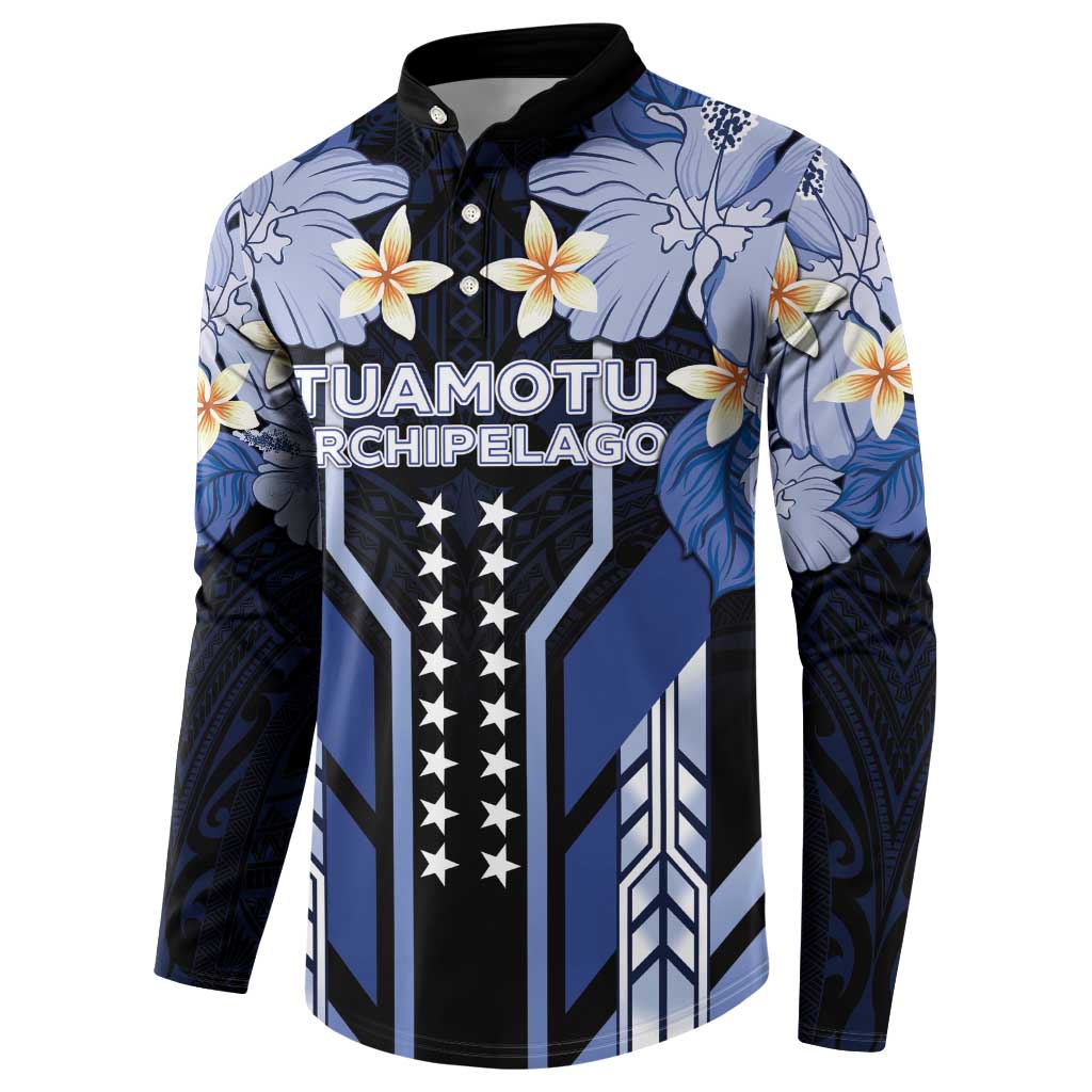 French Polynesia Tuamotu Archipelago Button Sweatshirt Polynesian Pattern Unique Style