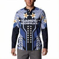 French Polynesia Tuamotu Archipelago Button Sweatshirt Polynesian Pattern Unique Style
