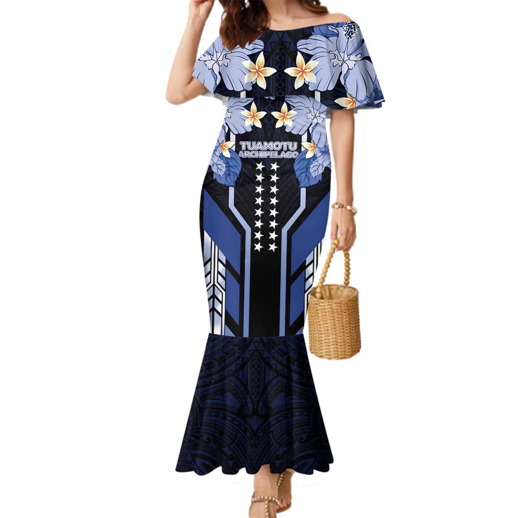 French Polynesia Tuamotu Archipelago Family Matching Mermaid Dress and Hawaiian Shirt Polynesian Pattern Unique Style