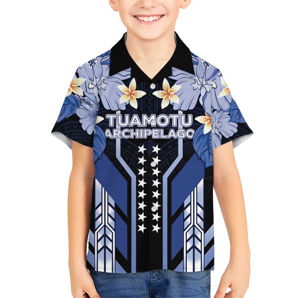 French Polynesia Tuamotu Archipelago Family Matching Off The Shoulder Long Sleeve Dress and Hawaiian Shirt Polynesian Pattern Unique Style LT05 Son's Shirt Navy - Polynesian Pride