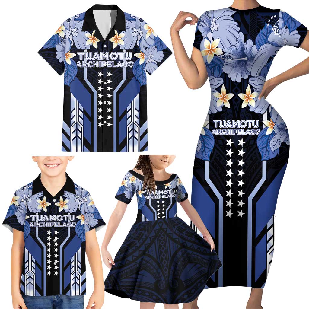 French Polynesia Tuamotu Archipelago Family Matching Short Sleeve Bodycon Dress and Hawaiian Shirt Polynesian Pattern Unique Style LT05 - Polynesian Pride