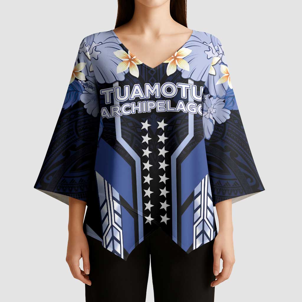 French Polynesia Tuamotu Archipelago Kimono Sleeve Blouse Polynesian Pattern Unique Style