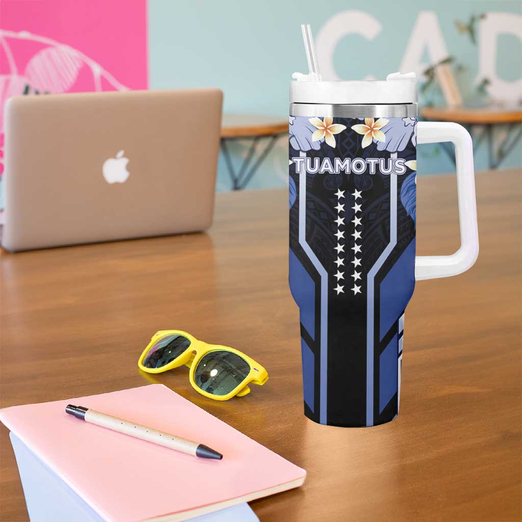 French Polynesia Tuamotu Archipelago Tumbler With Handle Polynesian Pattern Unique Style