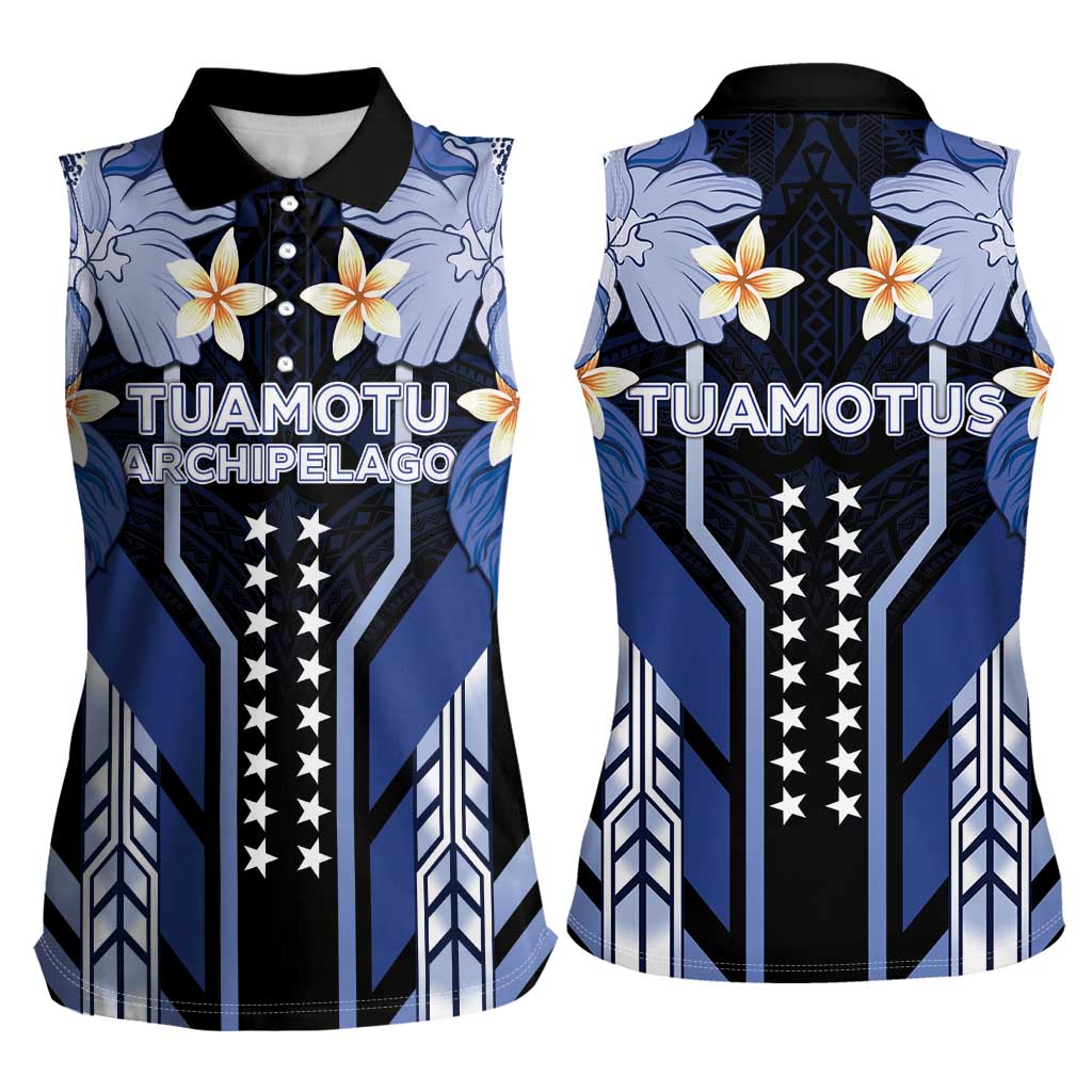 French Polynesia Tuamotu Archipelago Women Sleeveless Polo Shirt Polynesian Pattern Unique Style
