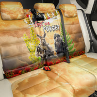 Australia And New Zealand ANZAC Day Back Car Seat Cover Kangaroo And Kiwi Bird Soldiers Lest We Forget LT05 - Polynesian Pride