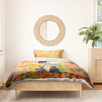 Australia And New Zealand ANZAC Day Bedding Set Kangaroo And Kiwi Bird Soldiers Lest We Forget LT05 - Polynesian Pride