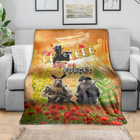 Australia And New Zealand ANZAC Day Blanket Kangaroo And Kiwi Bird Soldiers Lest We Forget LT05 - Polynesian Pride