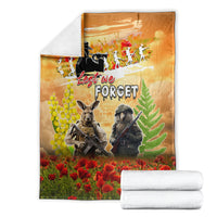 Australia And New Zealand ANZAC Day Blanket Kangaroo And Kiwi Bird Soldiers Lest We Forget LT05 - Polynesian Pride