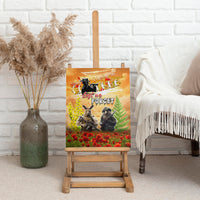 Australia And New Zealand ANZAC Day Canvas Wall Art Kangaroo And Kiwi Bird Soldiers Lest We Forget LT05 - Polynesian Pride