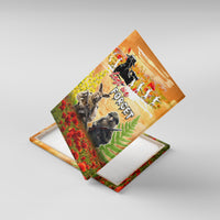Australia And New Zealand ANZAC Day Canvas Wall Art Kangaroo And Kiwi Bird Soldiers Lest We Forget LT05 With Frame Yellow - Polynesian Pride