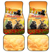 Australia And New Zealand ANZAC Day Car Mats Kangaroo And Kiwi Bird Soldiers Lest We Forget LT05 - Polynesian Pride