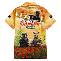 Australia And New Zealand ANZAC Day Family Matching Off Shoulder Maxi Dress and Hawaiian Shirt Kangaroo And Kiwi Bird Soldiers Lest We Forget LT05 - Polynesian Pride