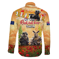 Australia And New Zealand ANZAC Day Family Matching Puletasi and Hawaiian Shirt Kangaroo And Kiwi Bird Soldiers Lest We Forget LT05 - Polynesian Pride