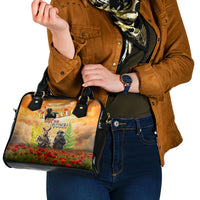 Australia And New Zealand ANZAC Day Shoulder Handbag Kangaroo And Kiwi Bird Soldiers Lest We Forget LT05 - Polynesian Pride
