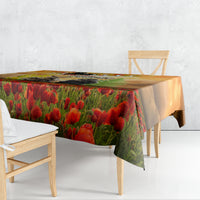 Australia And New Zealand ANZAC Day Tablecloth Kangaroo And Kiwi Bird Soldiers Lest We Forget LT05 - Polynesian Pride