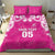 New Zealand Fern Women Rugby Custom Bedding Set Pink Maori Pattern